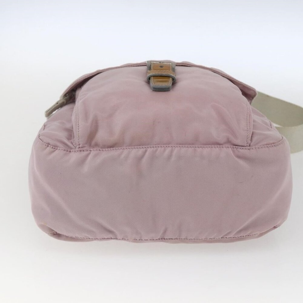 Authentic PRADA Shoulder Bag Nylon Pink Silver - Picture 12 of 16